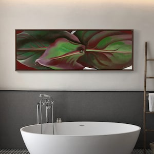 Georgia O&#39;Keeffe,Canna Leaves,Leaf Canvas Wall Art,Canvas Print,Canvas Art, Canvas Wall Art,Extra Large Canvas Art,Large Canvas Wall  P135