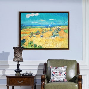 Vincent Van Gogh,Wheat Fields with Reaper, Auvers,canvas print,canvas art,canvas wall art,large wall art,framed wall art,p1477