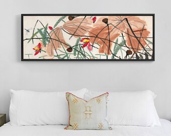 Qi Baishi Lotus Art Canvas Print Canvas Art Canvas Wall Art Large Wall Art Framed Wall Art Asian Wall Art Chinese Art P315 Prints Art Collectibles Kromasol Com