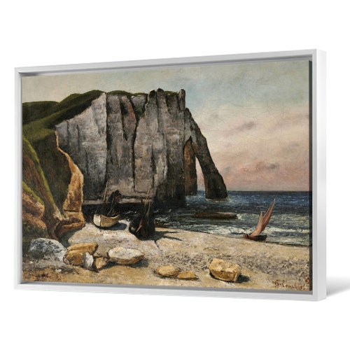 Gustave Courbet,The Cliffs at Etretat,large shops wall art,framed wall art,canvas wall art,large canvas,M4001