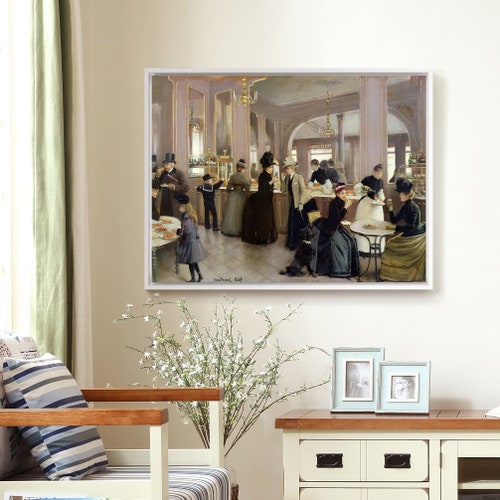 Jean Beraud,La Patisserie,large wall art,framed wall shops art,canvas wall art,large canvas,M4304