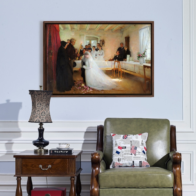 Pascal Dagnan-Bouveret,The Blessing of the Young Couple Before Marriage,canvas print,canvas art,canvas wall art,large wall art,framed,p2033