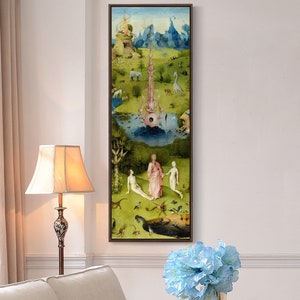 Hieronymus Bosch,The Garden Of Earthly Delights -01,Vertical Narrow Art,Large Wall Art,Framed Wall Art,Canvas Wall Art,M466