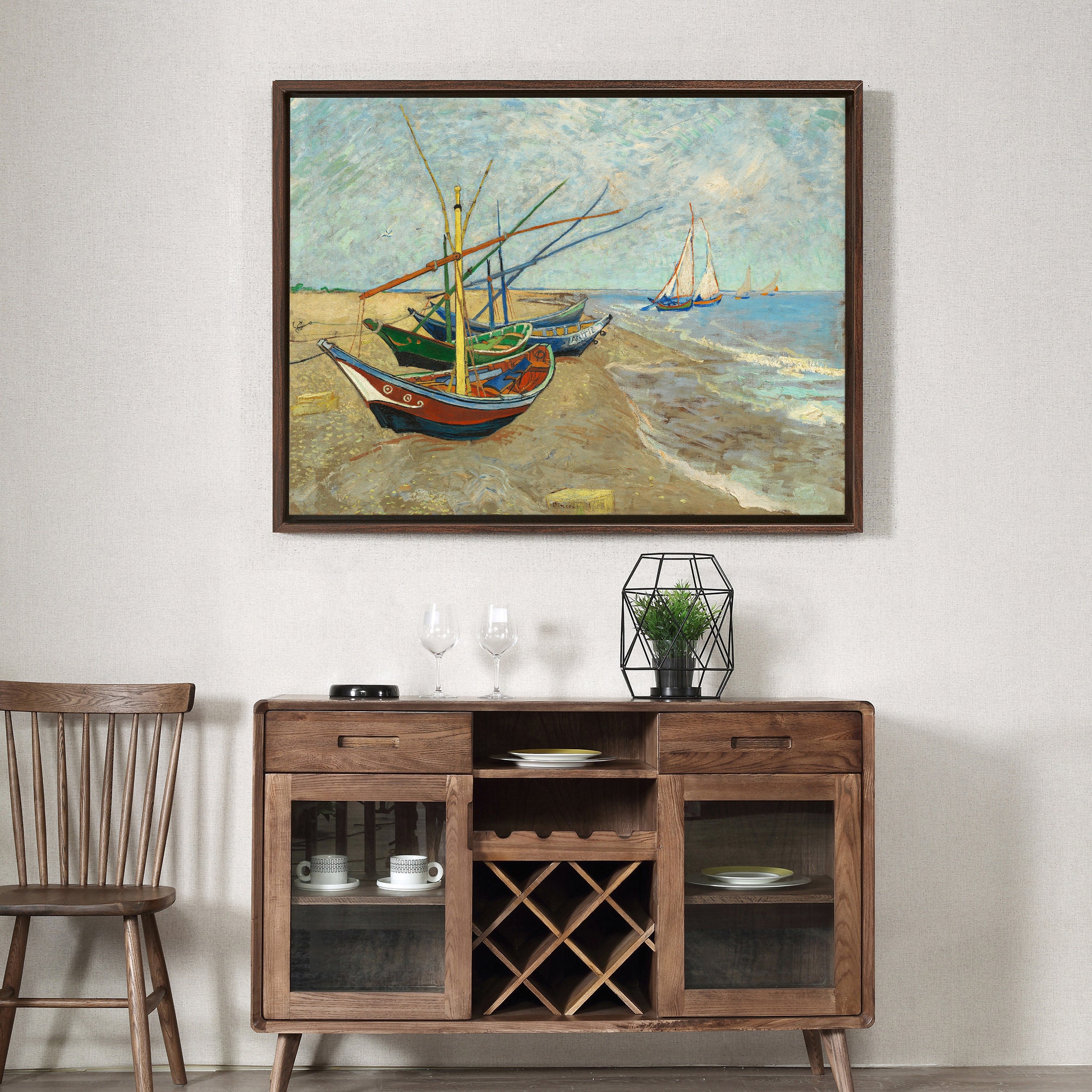 Vincent van Gogh Vissersboten op het strand van Les Saintes - Etsy Nederland