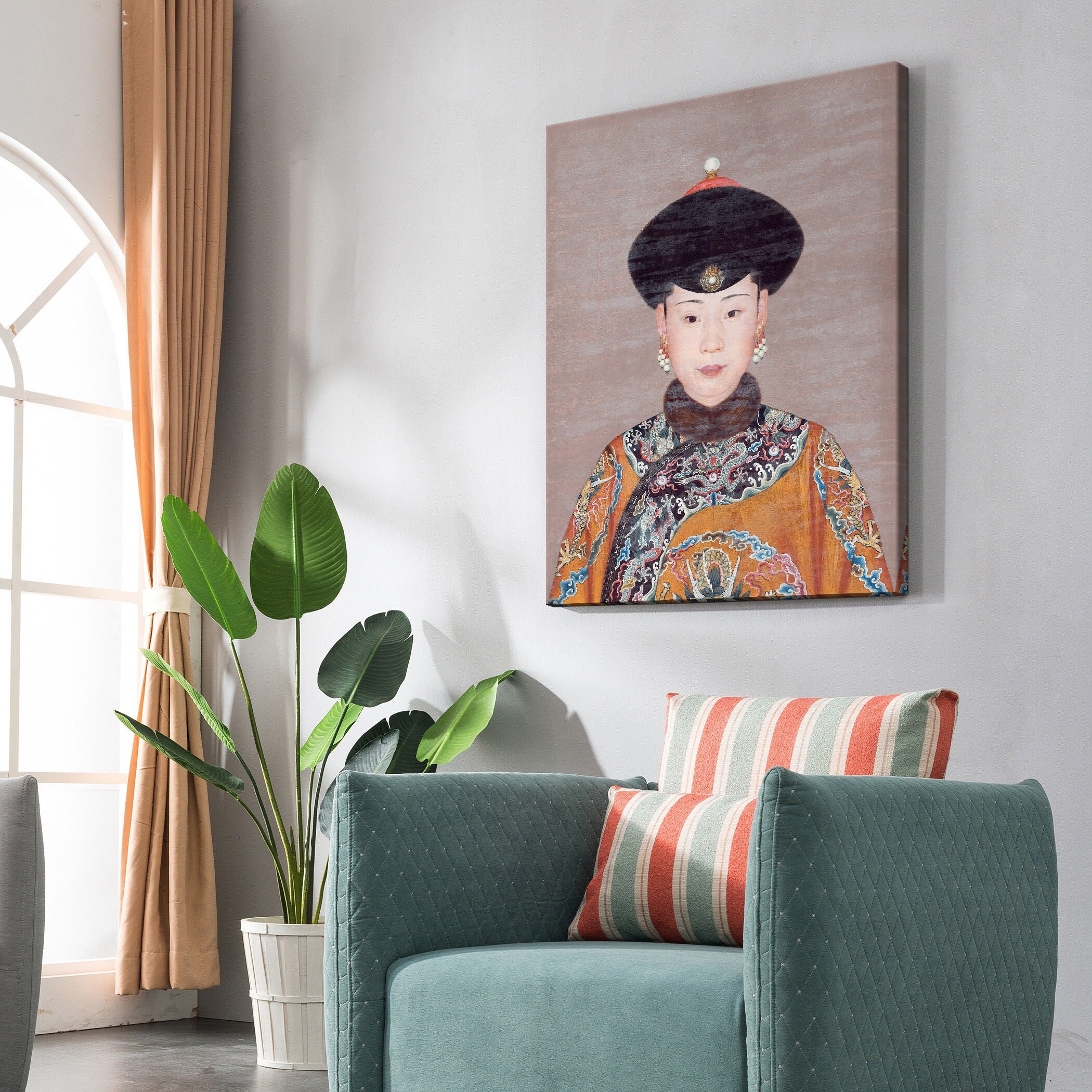 Cixi,Kaiserin Dowager Cixi,Chinesische Kaiserin Druck,große Wandkunst,gerahmte Wandkunst,Leinwand Wandkunst,große Leinwand,M5494