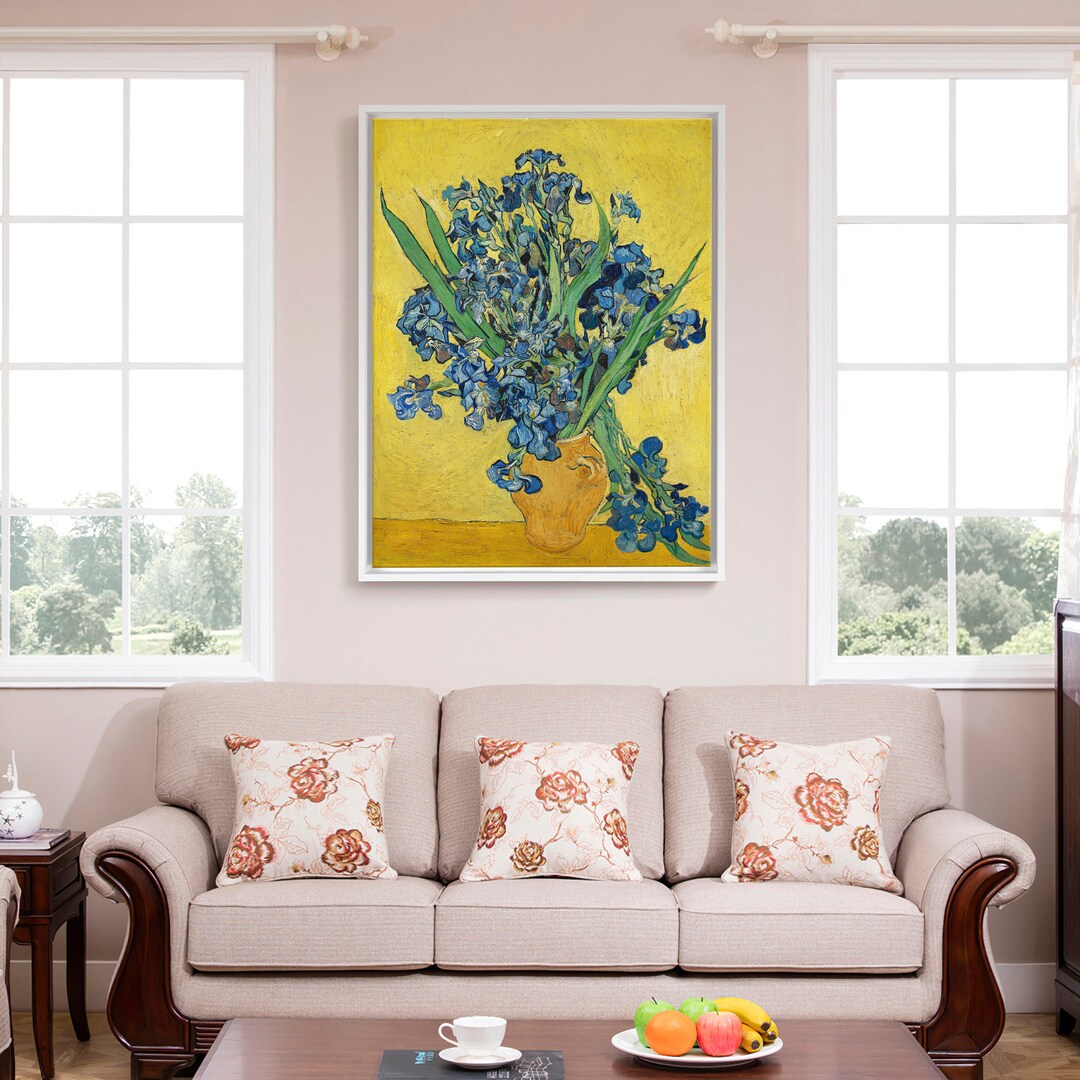 Vincent Van Gogh,irises,vase Still Life,canvas Print,canvas Art,canvas