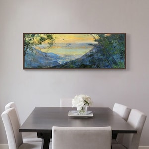 Paisagem do Silvestre,Cityscape at the foot of the mountain,canvas print,canvas art, canvas wall art,extra large canvas art,large  p206