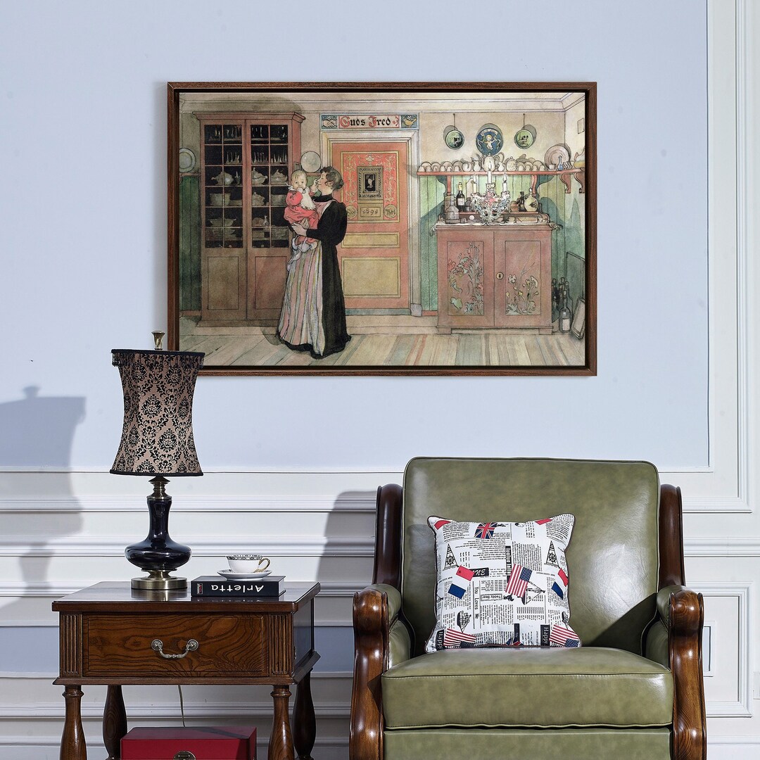 □Carl Larsson□Between Christmas＆NewYear□ Carl Larsson,between Christmas and New Year,large Wall Art