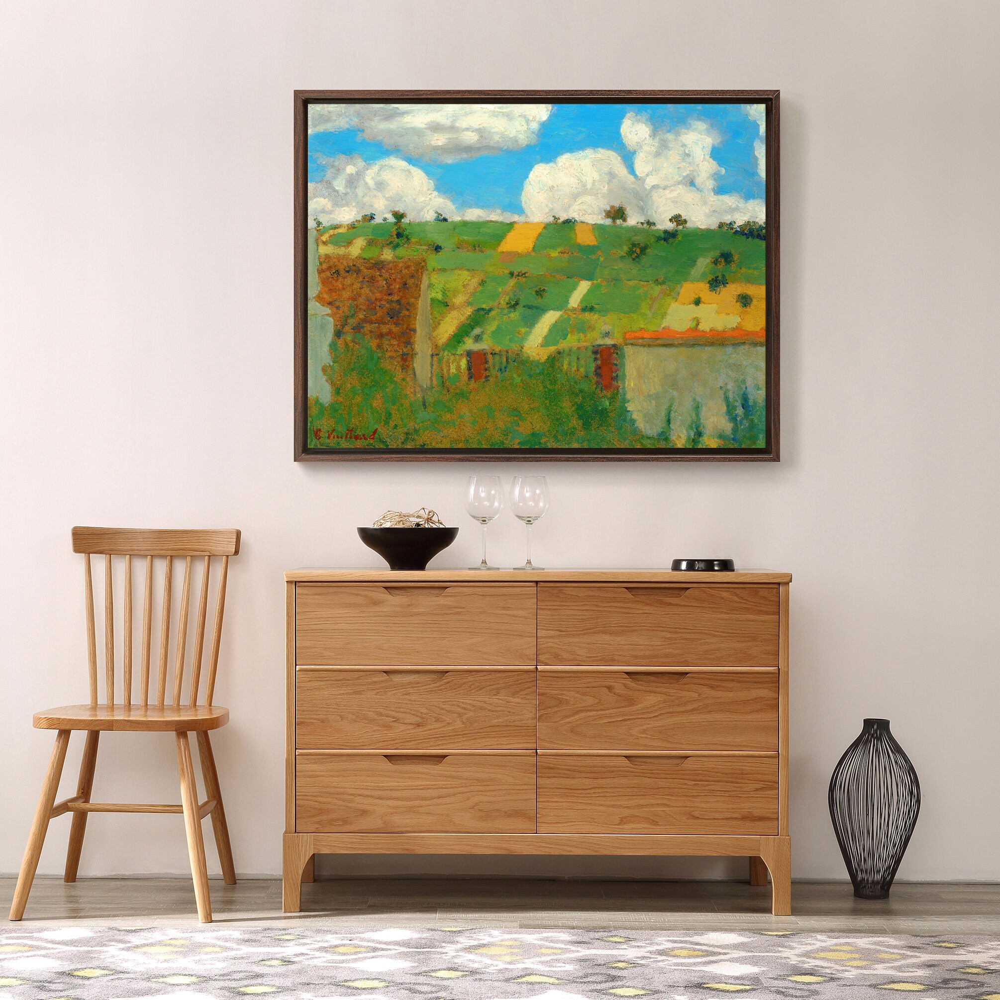 Edouard Vuillard,landscape of the Ile-de-france,field Landscape