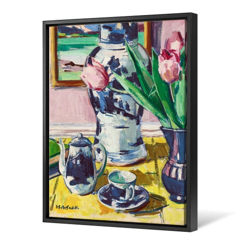 Francis Cadell,still Life With Tulips And Iona,large wall art,framed wall art,canvas wall art,large hotsell canvas,M5693