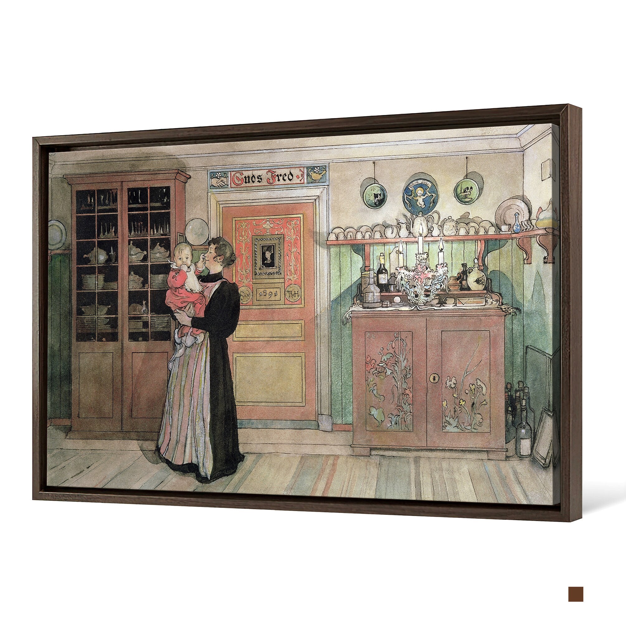 □Carl Larsson□Between Christmas＆NewYear□ Carl Larsson,between Christmas and New Year,large Wall Art