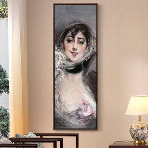 Giovanni Boldini,Gloved woman,Vertical Narrow Art,large wall art,framed wall art,canvas wall art,M420