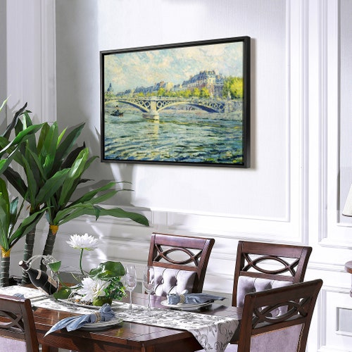 Henri shops Lebasque,The Seine, Paris La Seine A Paris, 1904,large wall art,framed wall art,canvas wall art,large canvas,M4103