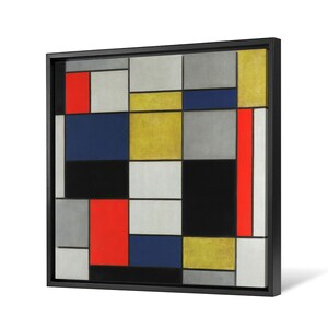 Piet Mondrian, Large Composition A With Black Red Gray Yellow and Blue ...