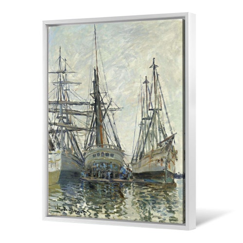 Claude Monet,Boats in a Harbour,large wall art,framed shops wall art,canvas wall art,large canvas,M5498