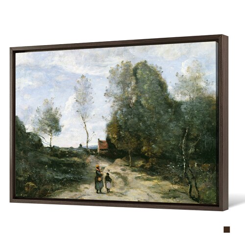 Jean Baptiste shops Camille Corot,The Road,large wall art,framed wall art,canvas wall art,large canvas,M4293