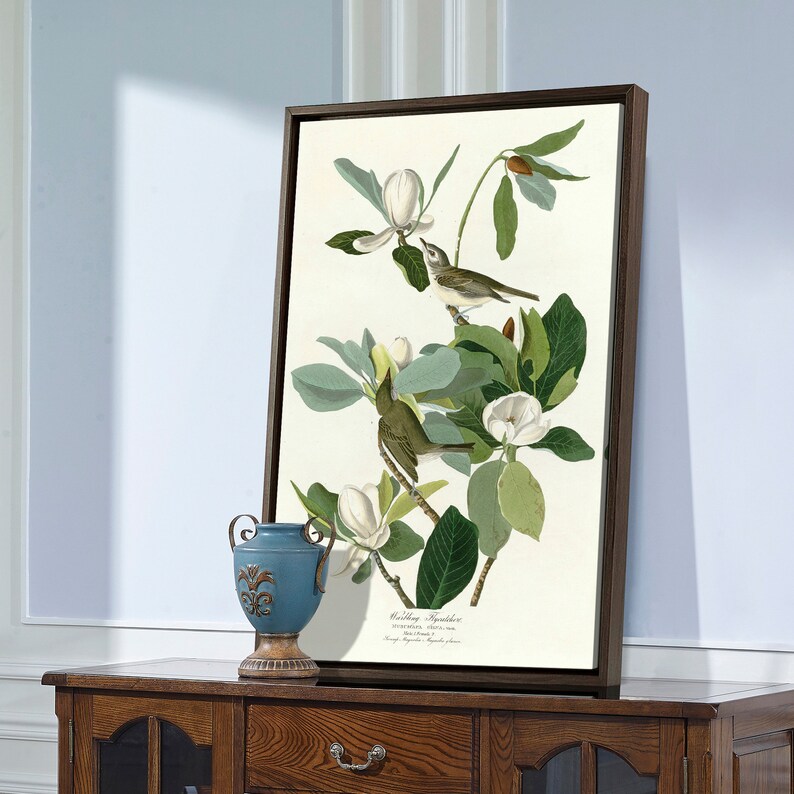 John James Audubon Warbling Flycatcher,The Birds of America,canvas print,canvas art,canvas wall art,large wall art,framed wall art,p2488