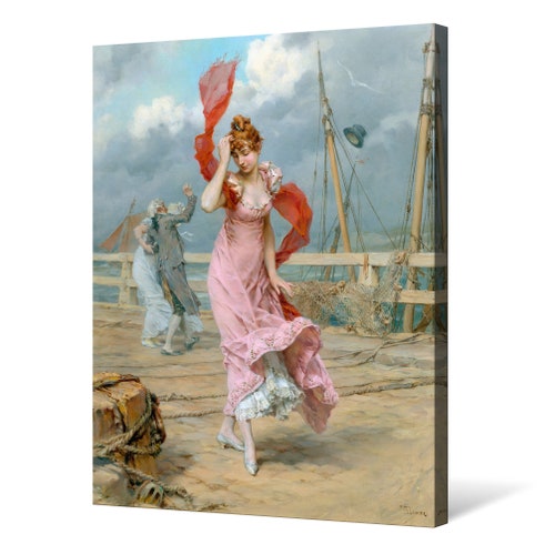 Shops Frederik Hendrik Kaemmerer,Ventose,The Pink Dress,large wall art,framed wall art,canvas wall art,large canvas,M5758