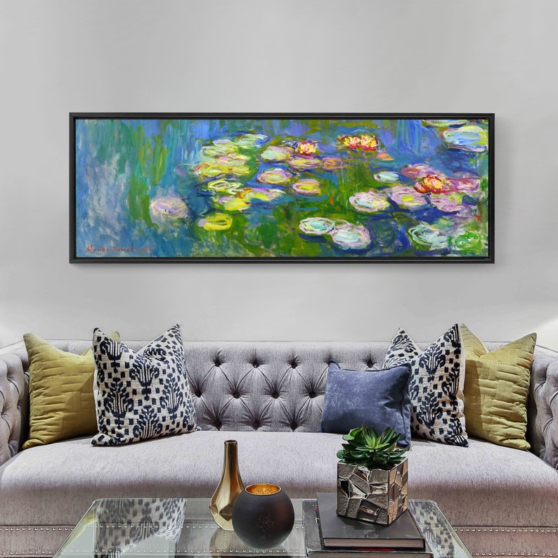 canvas wall art,extra large canvas art,large canvas wall art p67 Claude Monet,Water Lilies,Water lily pond,canvas print,canvas art