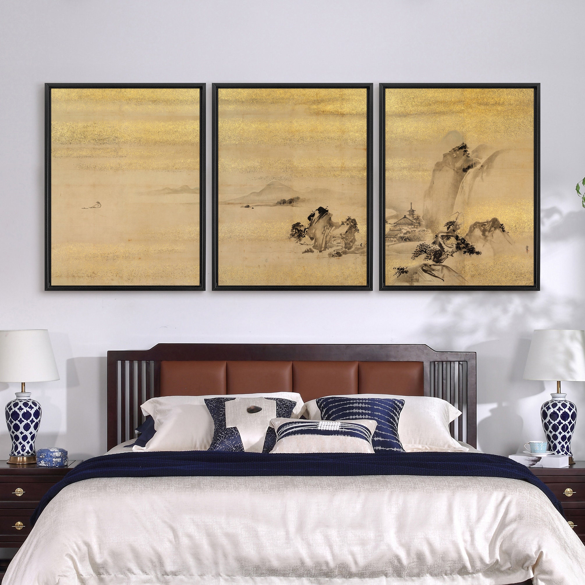 TANAP. white rhino (PUP) 【Nukul氏タグ付き】 Kano Naonobu,fishing Village Scenery ,asian Art,japanese Art,set