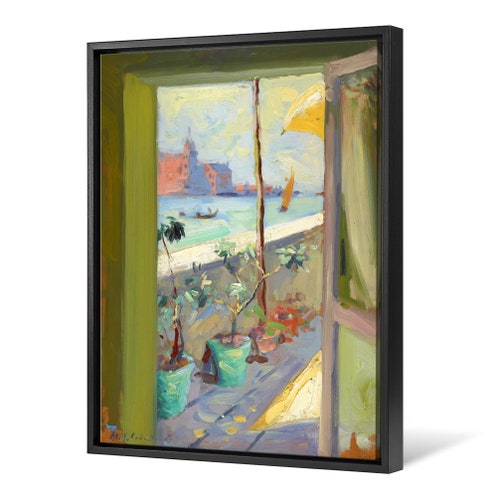Francis Campbell Boileau Cadell,From the Calcina shops Hotel,Venetian canal outside the door,large wall art,framed wall art,canvas wall art,M5696