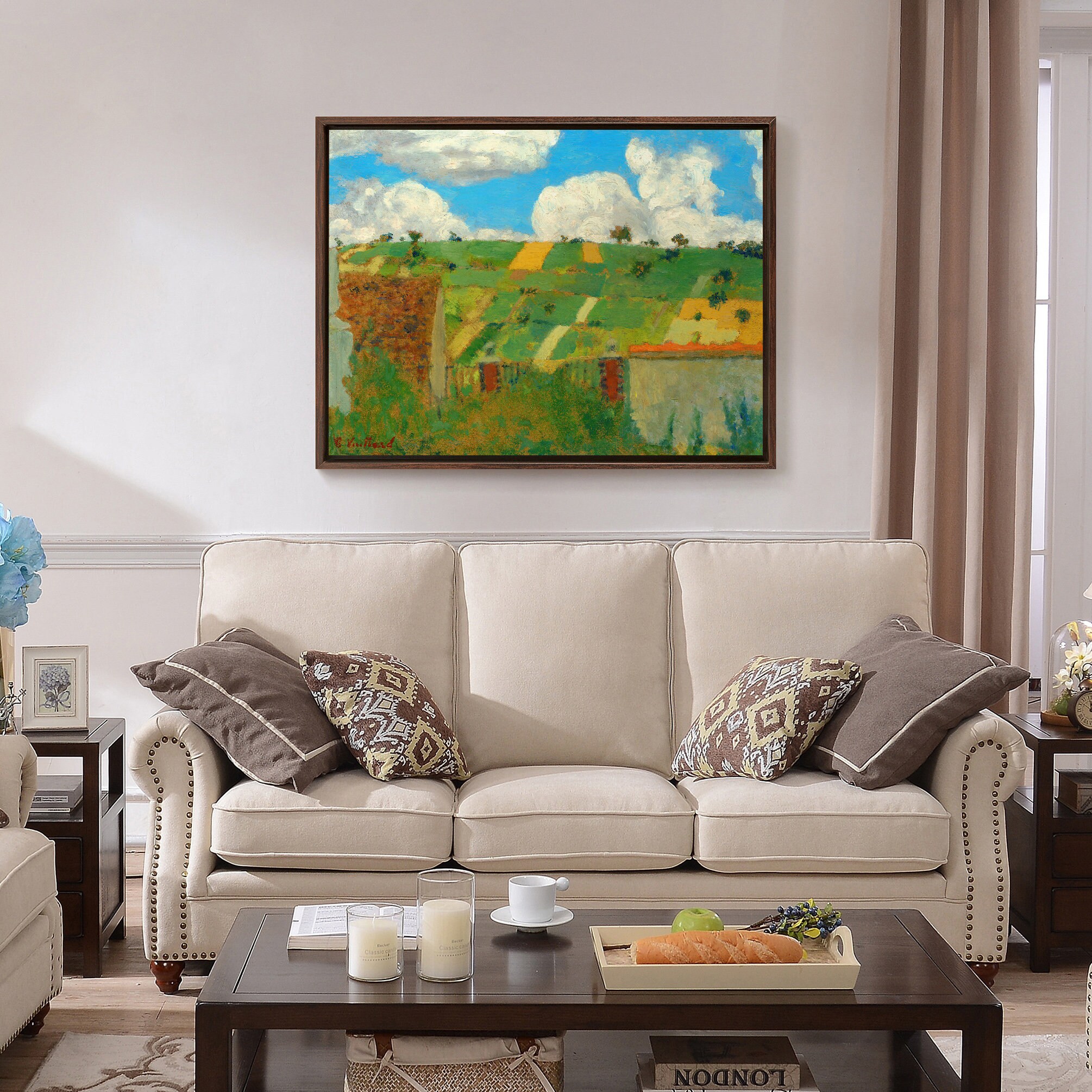 Edouard Vuillard,landscape of the Ile-de-france,field Landscape