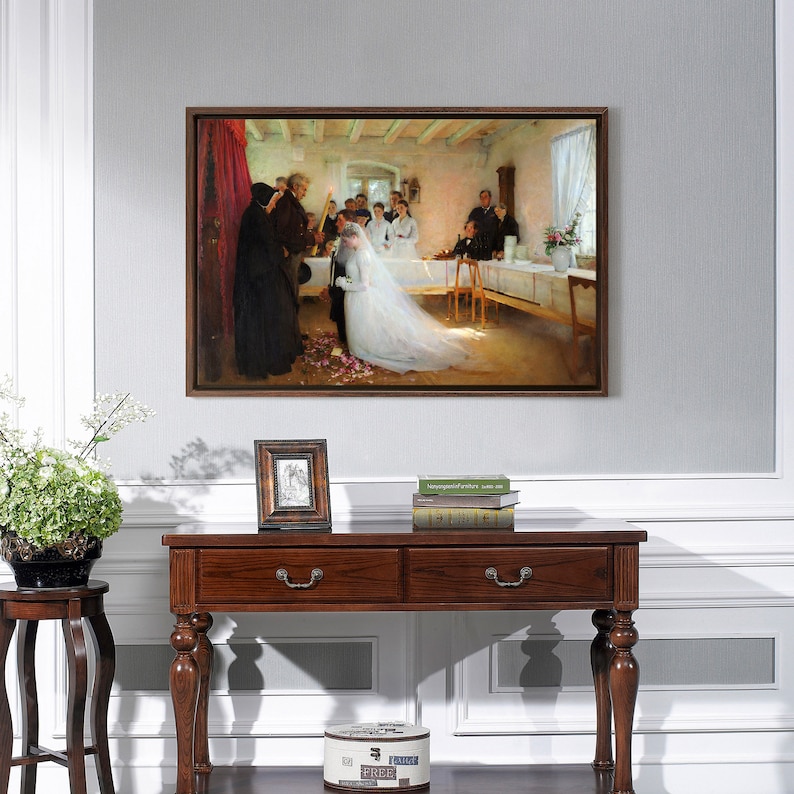 Pascal Dagnan-Bouveret,The Blessing of the Young Couple Before Marriage,canvas print,canvas art,canvas wall art,large wall art,framed,p2033