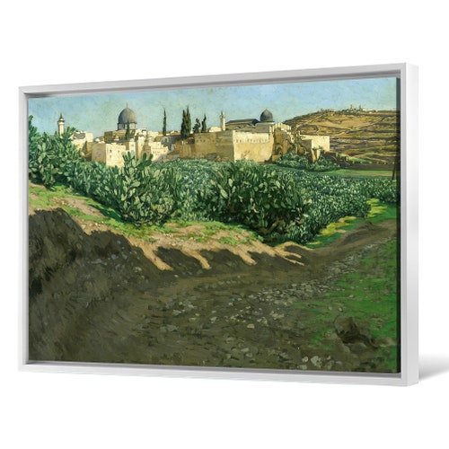 James Tissot,The Southwest Corner of shops the Esplanade of the Haram,large wall art,framed wall art,canvas wall art,large canvas,M4239