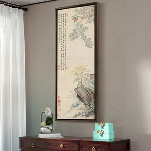 Xiang Shengmo,Flower wall art,Chinese Art Prints,Vertical Narrow Art,large wall art,framed wall art,canvas wall art,M835