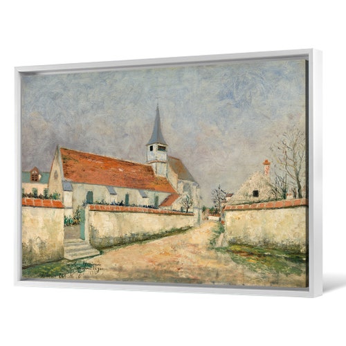 Maurice Utrillo,Church with Red Roof and White Walls,large wall art,framed wall shops art,canvas wall art,large canvas,M4624