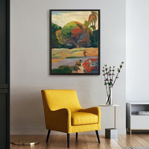 Paul Gauguin,Women on the Banks shops of the River,large wall art,framed wall art,canvas wall art,large canvas,M6544