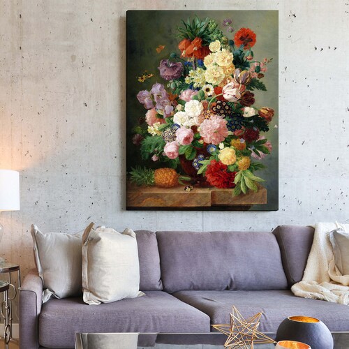 Jan Frans Eliaerts,Flower Still Life,large wall art,framed wall shops art,canvas wall art,large canvas,M6092