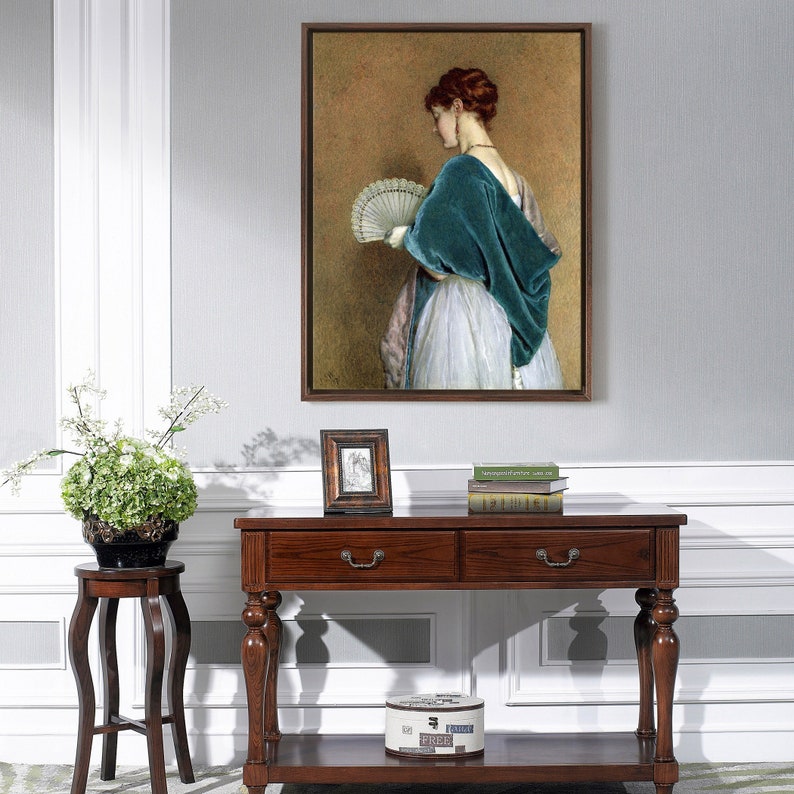 John Dawson Watson,Woman with a Fan shops Photograph,large wall art,framed wall art,canvas wall art,large canvas,M6214