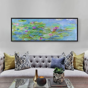 Claude Monet,Water Lilies,Green water lily,canvas print,canvas art, canvas wall art,extra large canvas art,large canvas wall art p65