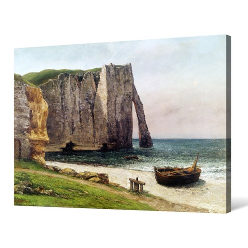 Gustave Courbet,The shops Cliffs at Etretat,large wall art,framed wall art,canvas wall art,large canvas,M4002