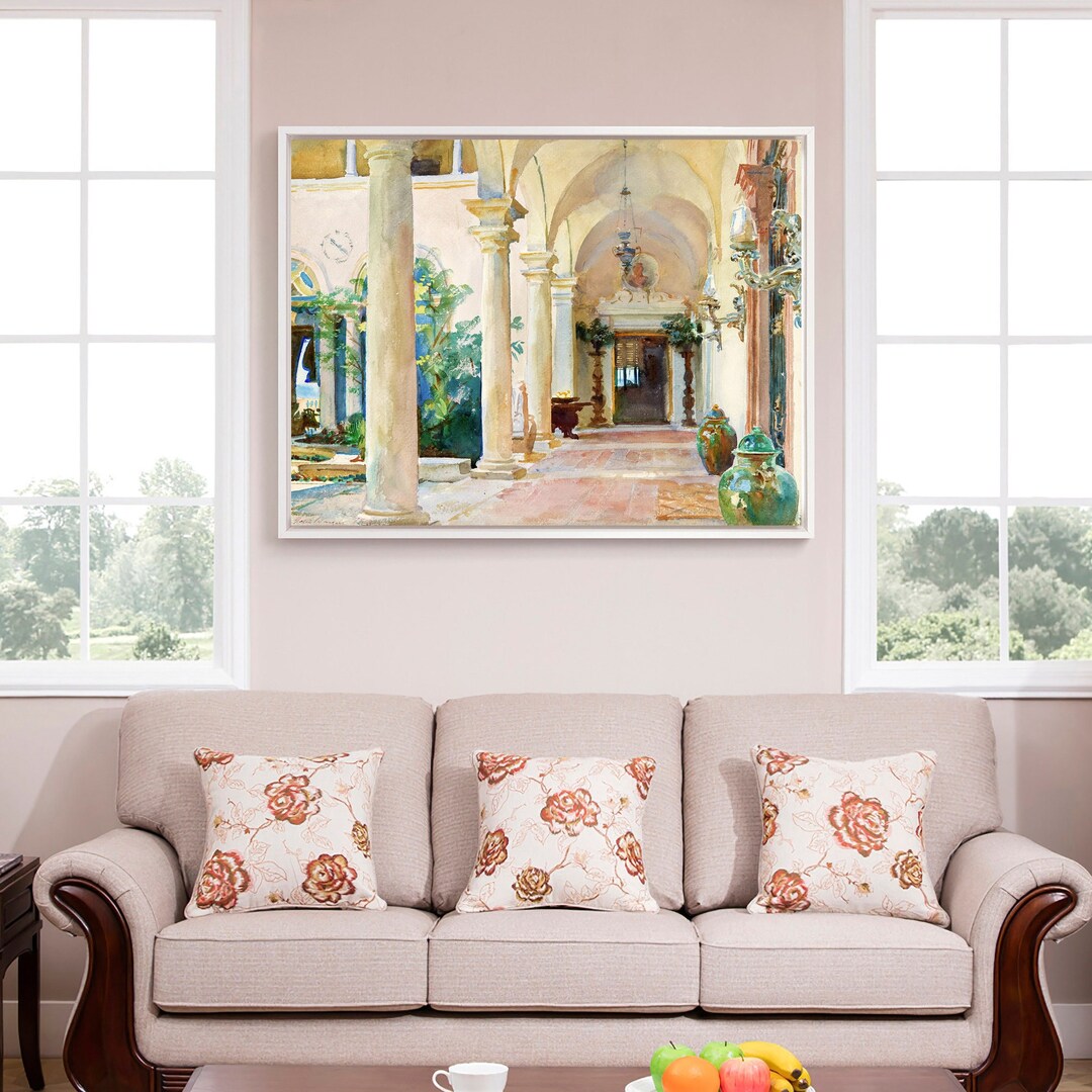 John Singer Sargent,the Loggia, Vizcaya,large Wall Art,framed Wall Art,canvas Wall Art,large