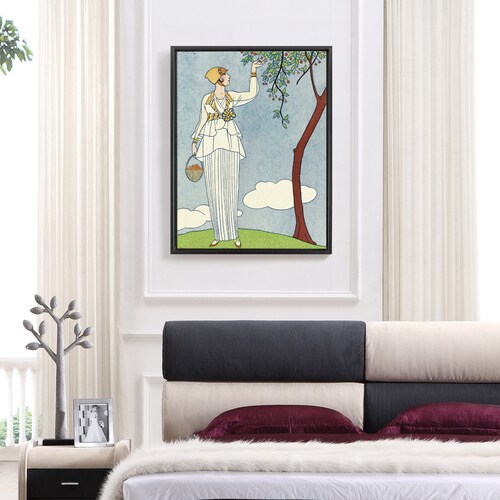 Georges Barbier,La saison des prunes mirabelles Drawing,large wall art,framed shops wall art,canvas wall art,large canvas,M5807