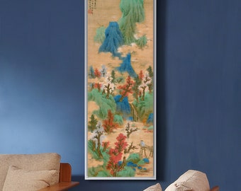 Lan Ying,red Leaf Scenery in Autumn Valley,chinese Landscape