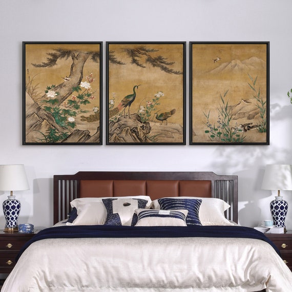 Kano Mitsunobu,birds and Flowers,peacock Under the Pine Tree