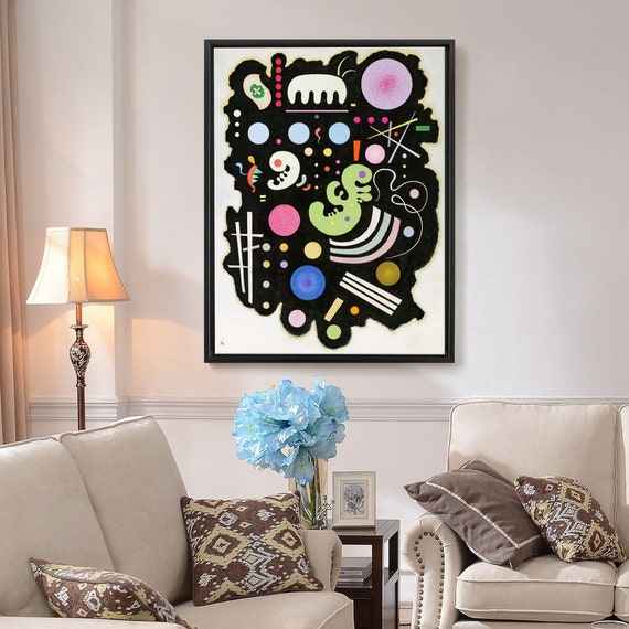 Wassily Kandinsky,variegated Black,large Wall Art,framed