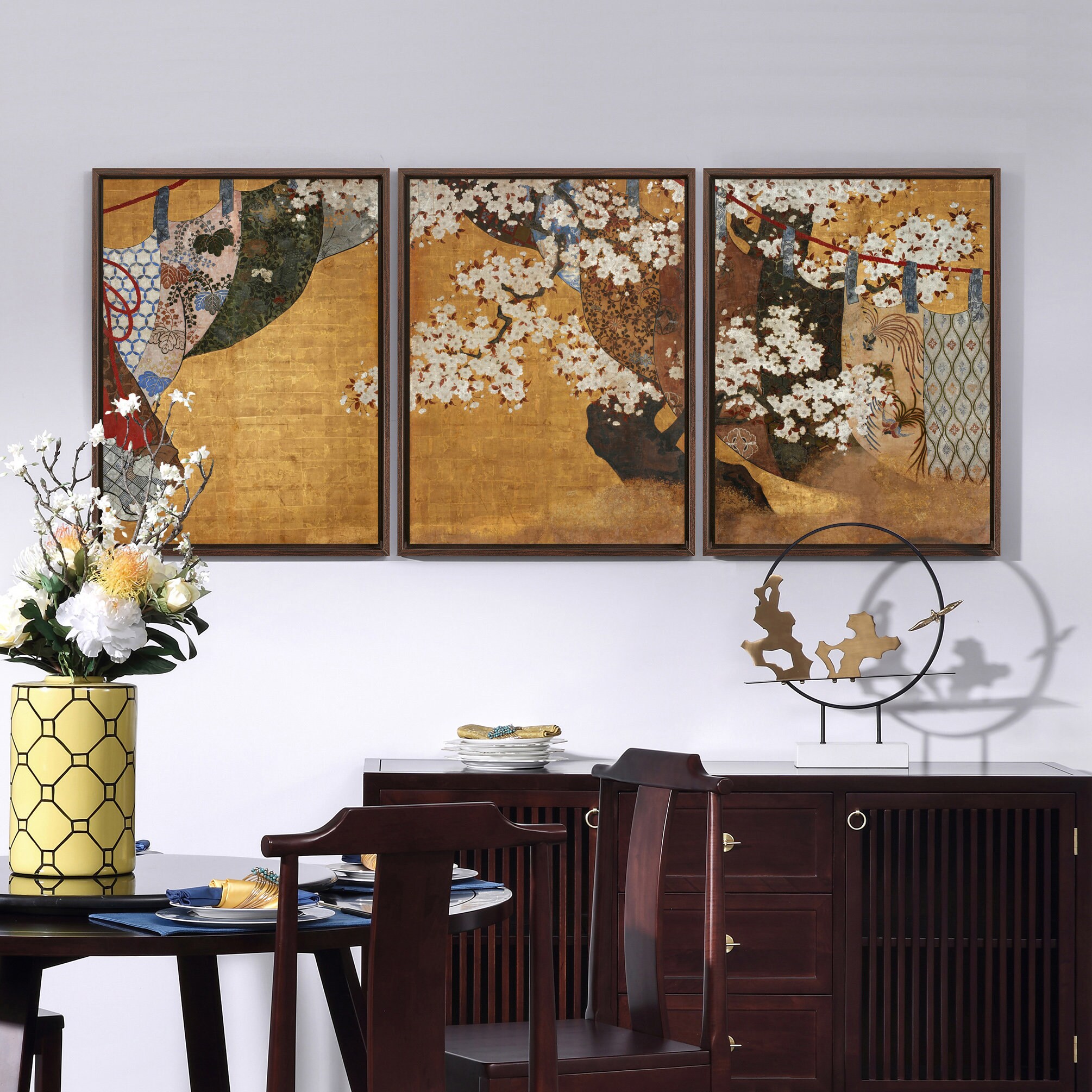 Edo Period,wind-screen and Cherry Tree,sakura Tree Art,asian Art