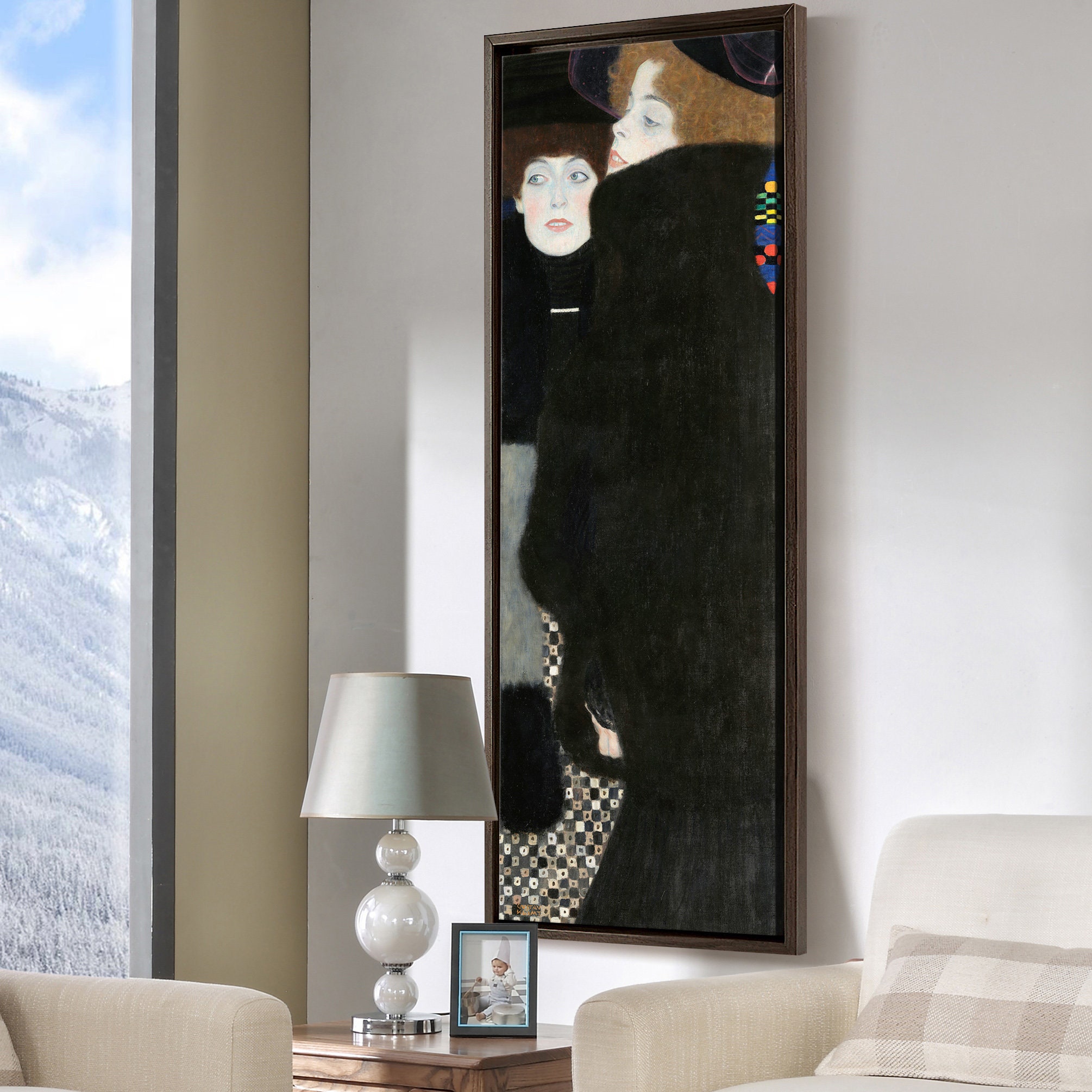 Gustav Klimt,friends I (the Sisters),vertical Narrow Art,large