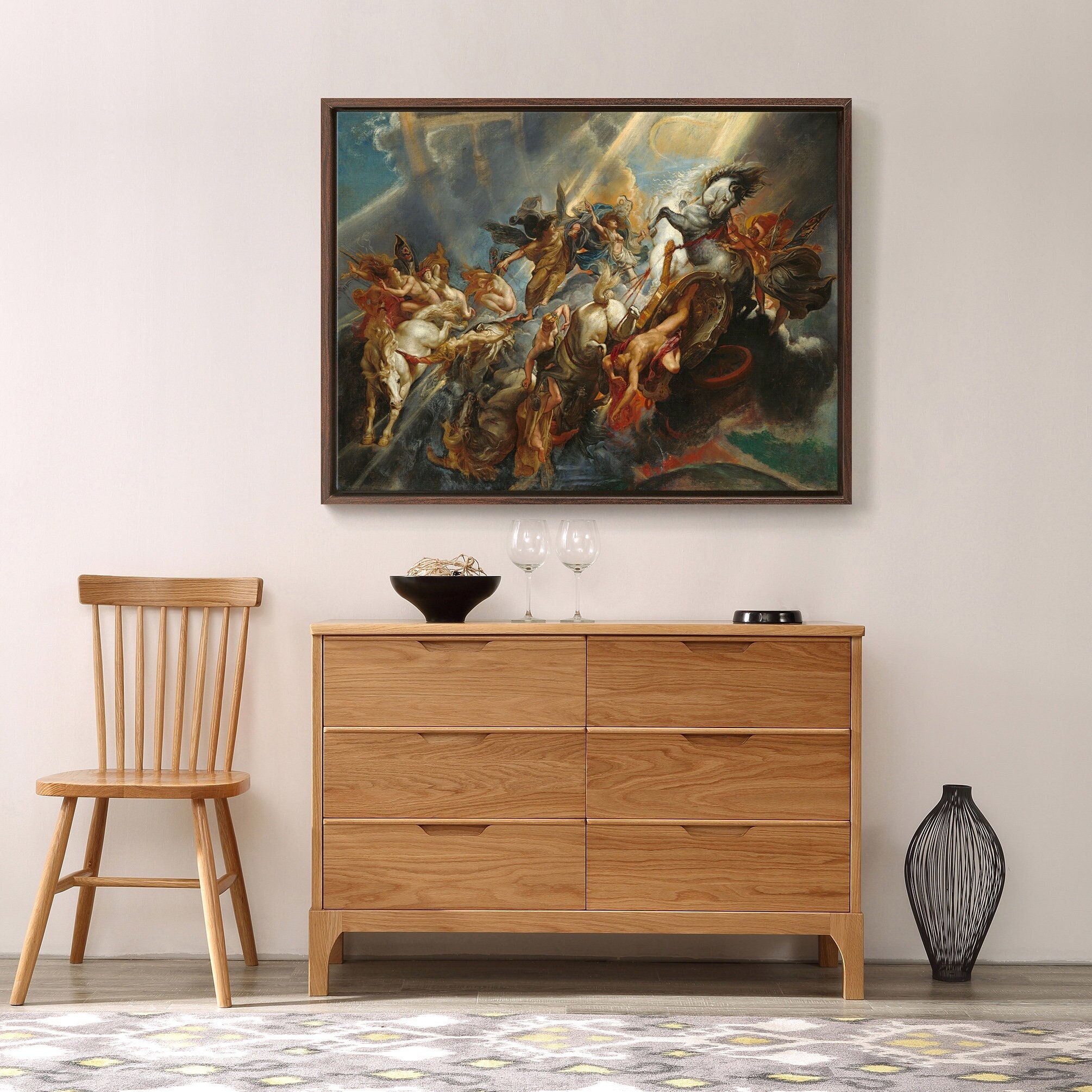 Sir Peter Paul Rubens,the Fall of Phaeton,large Wall Art,framed