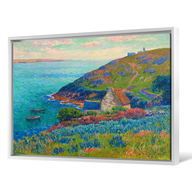 Henry Moret,Manech port,Seaside island coastal scenery,canvas print,canvas art,canvas wall art,large wall art,framed wall art,p1115
