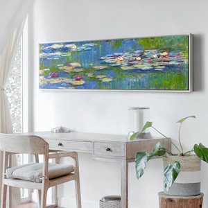 Claude Monet,Water Lilies,Green water lily,canvas print,canvas art, canvas wall art,extra large canvas art,large canvas wall art p63