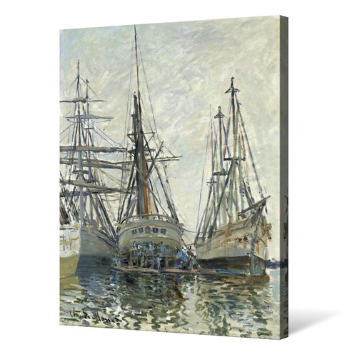Claude Monet,Boats in a Harbour,large wall art,framed shops wall art,canvas wall art,large canvas,M5498