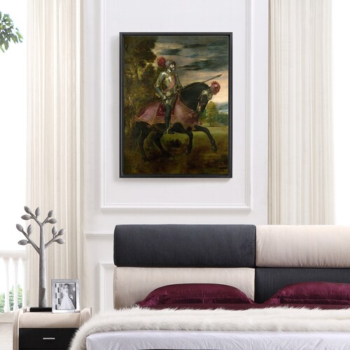 Titian,Equestrian shops Portrait of Charles V,large wall art,framed wall art,canvas wall art,large canvas,M6803