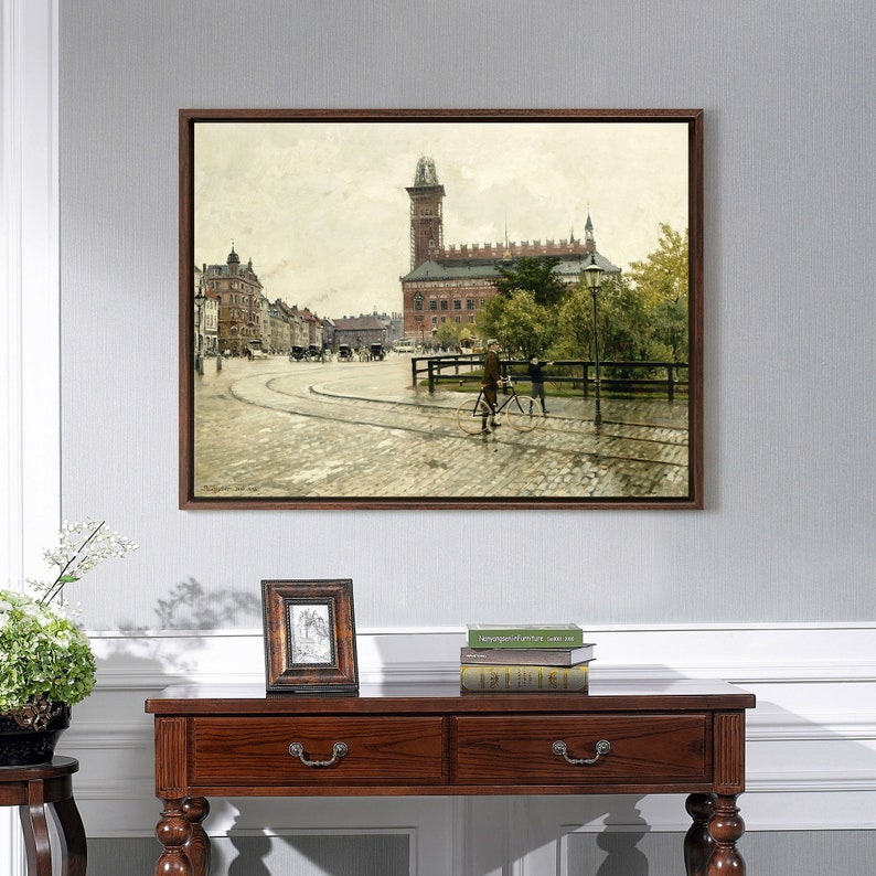 Paul shops Fischer,Raadhuspladsen, Copenhagen,large wall art,framed wall art,canvas wall art,large canvas,M4779