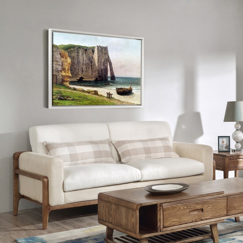 Gustave Courbet,The shops Cliffs at Etretat,large wall art,framed wall art,canvas wall art,large canvas,M4002