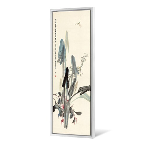 Yu feian,Sagittaria latifolia,Chinese shops Flower Paintings,Vertical Narrow Art,large wall art,framed wall art,canvas wall art,M868